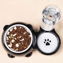 Automatic Cat Feeder And Water Dispenser, Pet Food Feeder And Waterer Dispenser Set, Pet Food Bowl And Water Bowl For Small Medium Dogs Cats Pets Puppy Kitten - Multicolor - View 5