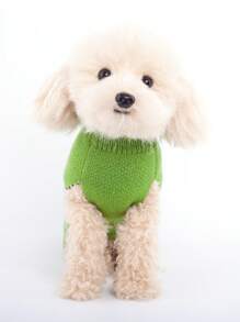 1pc Pet Puppy/Kitten Sweater, Warm Knitted Pullover With Ins-Style Sheep Pattern, Suitable For Small/Medium Dogs & Cats In Cold Seasons