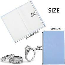 EstiloSEVENWELL PañO De Pulido De Plata, PañO Limpiador De Joyas Para Joyas De Plata De Ley, Oro, Platino, Cubiertos, Diamantes, Piedras Preciosas, Monedas (Azul)VersióN Mejorada - 1 - Ver 5