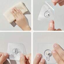 10/20/40 件重型墙钩 - 强力承重粘合挂夹，隐形无痕设计，适用于悬挂相框、帆布印刷品、新娘照片、家居装饰和整理，易于安装，不损坏墙壁