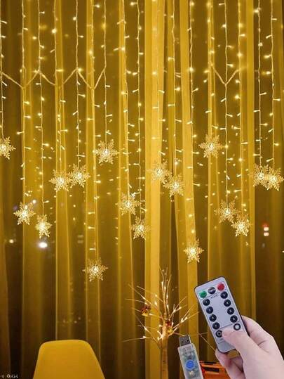 13 英尺/4 米雪花窗帘夜灯 USB 供电 8 种模式冰柱仙女灯串适用于圣诞节婚礼节日花园室内室外派对装饰、房间装饰圣诞装饰圣诞灯卧室装饰家居装饰派对装饰节日圣诞礼物感恩节圣诞树装饰饰品圣诞装饰圣诞节装饰圣诞树礼物装饰感恩节婚礼家居装饰家居装饰秋季装饰生日装饰礼品派对用品室内室外花园节日装饰万圣节装饰墙面装饰万圣节饰品
