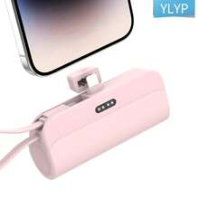 Caricabatterie portatile mini YLYP, 5000mAh, power bank ultra compatto per viaggi, batteria ricaricabile senza fili, compatibile con 14/14Pro/13/12/11/X/8/7/6 Plus e Android Galaxy