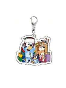 10 件 Bluey Family 亚克力钥匙扣吊坠包吊坠宾果朋友娃娃吊坠，非常适合节日、粉丝和送礼，完美的派对和节日礼物，嘉年华玩具（款式随机） - 彩色 - 查看 4
