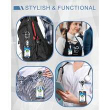 Funny Positive Work ID Badge Holder With Lanyard And Retractable Clip Cute Flowers Breakaway Lanyard For Name Badge Holder For Teacher Nurse Doctor School Student Office Gift-624199