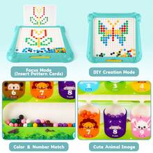 2 In 1 Magnetic Disk Drawing Maze Puzzle Table Toy Double Sided Card Puzzle Table Toy - Blue and White - View 4