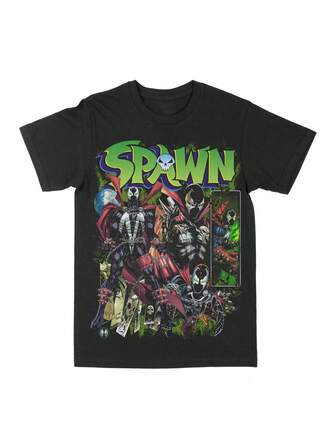 Spawn Grafik-T-Shirt, Peripheres Bedrucktes T-Shirt, Sommer-Luxusmarke Aus Reiner Baumwolle Für Herren Und Damen, Kurze Ärmel