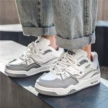 Fashionable Men's Casual Sneakers, New Summer Breathable Thick Sole Sports Shoes, Versatile Comfortable High-End Thick Bottom Elevated Bread Shoes, Student Color Block Niche Casual Sports Sneakers