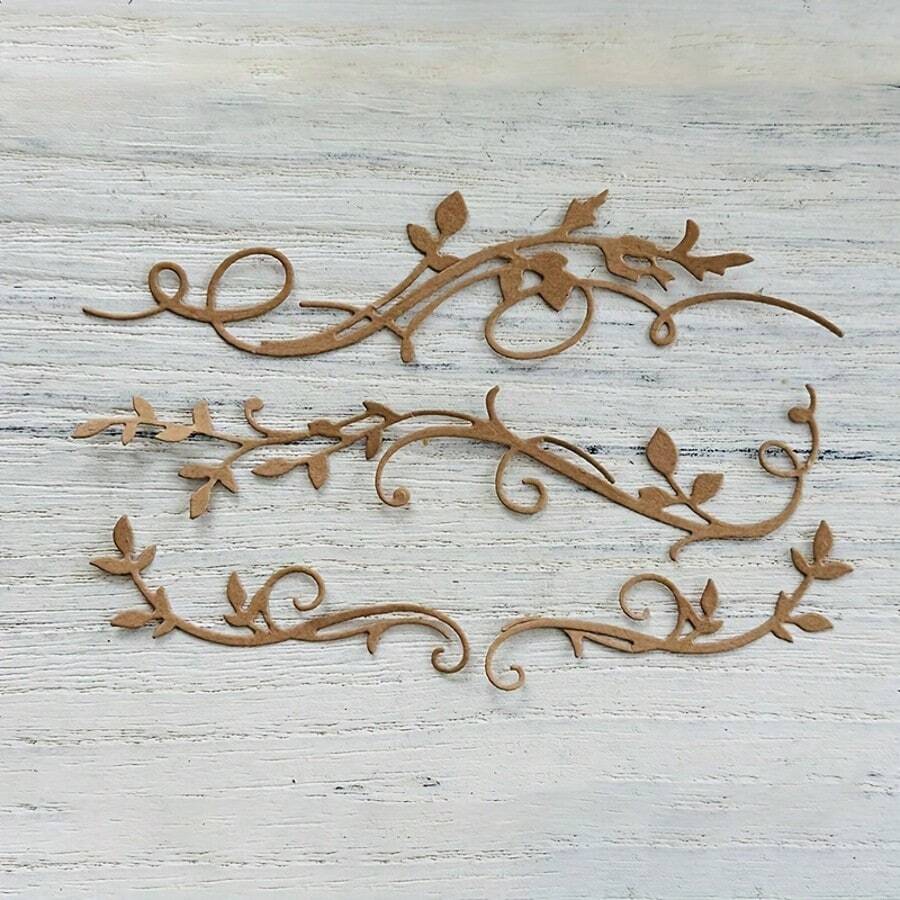 1pc Green Leaf Metal Cutting Die - Heavy Duty Scrapbooking And Card Making Die - Elegant Green Leaf Branch DIY Paper Craft, Scrapbooking Supplies, Intricate Leaf Design, Holiday Decoration - Silver - View 1