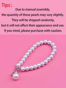 Premium Elegant Gold Pearl Letter Keychain, A-Z Alphabet 3D Pendant, Glamorous Pearl Chain With Rhinestones (Can Be Disassembled According To Personal Preference), Fashionable Alloy Keychain Ring, Earphone Pendant, Backpack Hanging Ornament, Car Keychain - Multicolor - View 11