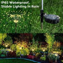 4pc Solar Fireworks Lights Outdoor Waterproof Garden Fairy Light Outside Solar Sparkles Landscape Lights 120 LED Decorative Outdoor For Backyard Patio Pathway Lawn Party Walkway Decor, 4 Pack