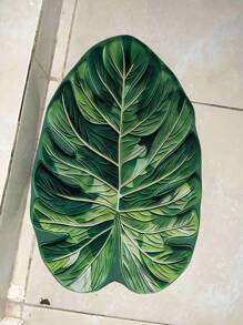 1PC Leaf-Shaped Bathroom Mat, Polyester Bathroom Rug, Super Absorbent, Non-Slip & Easy To Clean, For Bathtub, Bathroom, Toilet & Laundry RoomSuperior Non-Slip Diatomite Floor Mat | Anti-Skid Rubber Backing | Perfect For Bathroom, Kitchen & Shower,Multiple Sizes Available[Bathroom Mat] [Bath Mat][Bathroom Mats] Back To School Bathroom Kitchen Decor - Green - View 10