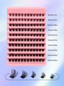 Asiteo 120 片 D 卷曲簇状睫毛，自然纤细睫毛，适用于 DIY 睫毛延长 - 单根假睫毛，沙龙和家用 - 日常化妆，轻质睫毛带，美容爱好者睫毛簇，睫毛簇，单根睫毛，睫毛，假睫毛 - 黑色 - 查看 6