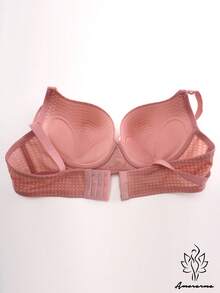 6 pcs Sujetadores para mujer de copa B, Sujetador diario y casual para mujer, elegante, de tela lisa con estampado de cuadros, con efecto de reuniendo y soporte, y dotado de armazón metálico. - Multicolor - Ver 3