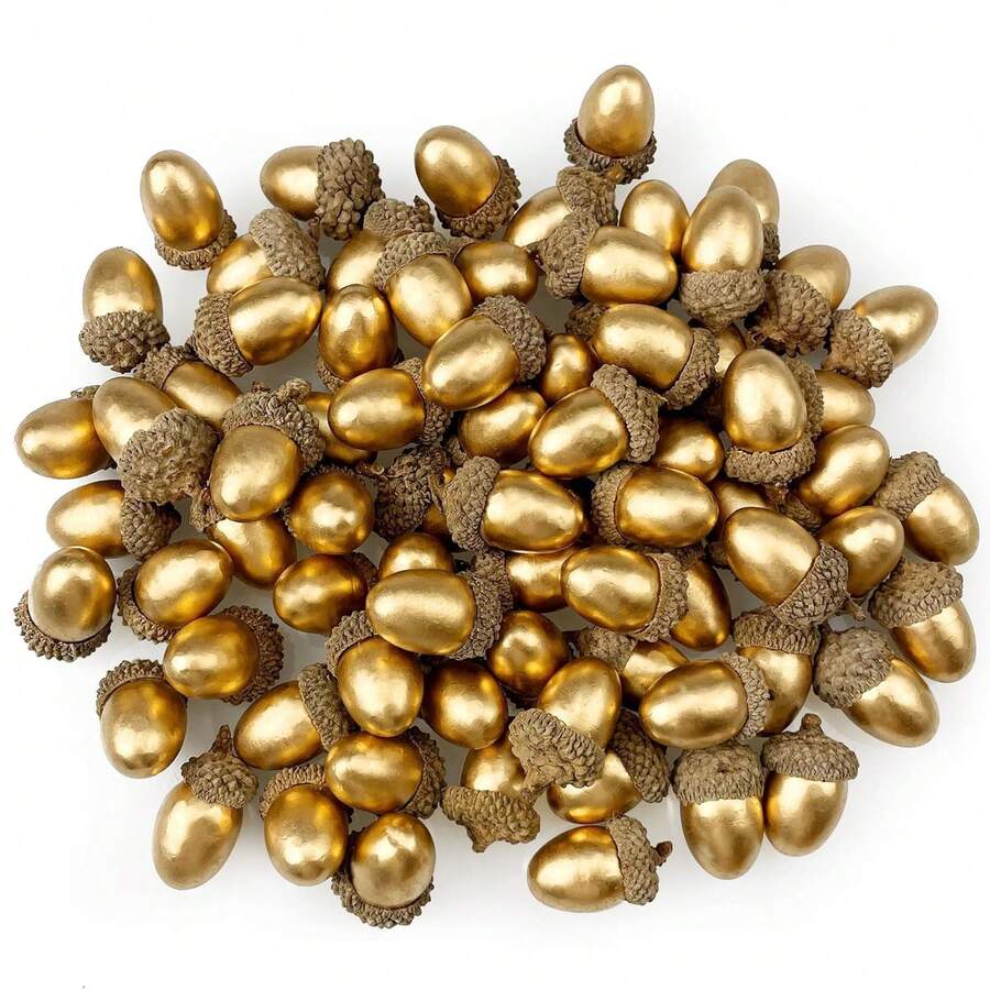 20/10 buc ghinde artificiale aurii realiste cu capac de ghindă pentru meșteșuguri simulare mini ghindă pentru decorarea Zilei Recunoștinței brad de Crăciun DIY nuntă casă decor casă bucătărie decor Crăciun decorare toamnă masă decor