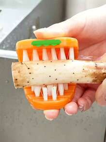 1pc Multi Functional Fruit And Vegetable Cleaning Brush,Potato Scrubber Brush,Carrot Brush,Tomato Brush, Apple Brush,Flexible Handle For Potato,Radish,Apple Cleaning, Household Kitchen Tools - Multicolor - View 12