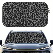 Easypie Selection 1PC Premium Windshield Sun Shade - Fashion Leopard Design Thermal Cover For Cars/RVs, Anti-UV & Ice Protection