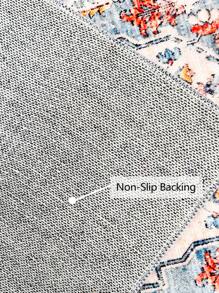 1 块彩色几何图案地毯，超细纤维短绒矩形地毯，易于护理和清洗，适用于客厅、走廊、床边、卧室、办公室、厨房、农舍家居装饰 - 彩色 - 查看 6