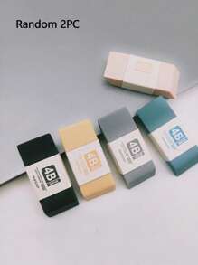 2 pezzi Gomme da cancellare minimaliste, assortimento casuale, alta qualità morbide e pulite, forniture per l'arte, forniture scolastiche, articoli di cartoleria, premi e regali