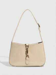 1pc Burgundy Lacquered Leather Handbag, A Simple Lock Closure Square Bag, Shoulder Bag, Vintage Wine Red, Black, Lacquered Leather Small Square Bag, Underarm Bag, Gift Bag, Suitable For All Women, Fashionable Burgundy Bag , Burgundy Bag - Multicolor - View 10