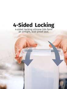 4pcs 4LAirtight Food Storage Containers With Lids - Perfect For Organizing And Storing Dry Foods - Includes Labels, Markers, And Dishwasher Safe - Ideal For Cereal, Pasta, Flour, And Sugar - Home Kitchen Supplies