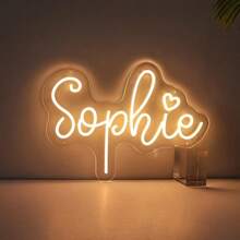 Custom Neon Sign,USB Dimmable Neon Signs Customizable For Wall Bedroom Dorm Nursing Room Decor, Personalized Neon Sign With Heart For Christmas Wedding Birthday Valentine's Gifts, LED Neon Name Sign For Xmas Bedroom Party Business Light Up Sign,Delicate Romance,Fall Decor