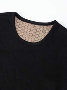 2pcs Men's Thermal Underwear Set, Crew Neck Top + Pants, Autumn/Winter