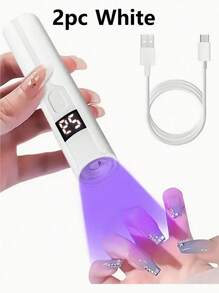 1pc/2pcs Portable UV LED Nail Lamp Handheld UV Light For Nails,Professional Nail Drying Lamp Gel X Lamp For Gel Nails Flash Cure Lamp For Gel Nails LED Nail Lamp Portable Mini Nail Dryer Gel Polish Nail Glue Gel USB Flashlight Home DIY Manicure Nail Art Tools Best Gifts For Girls