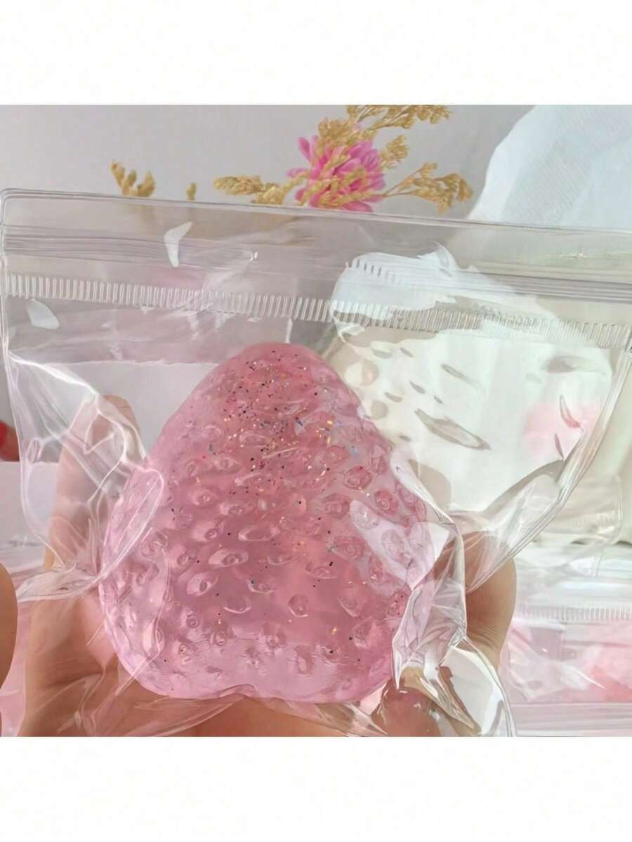 Random Style Squishy Toys, Squeeze Toys, Cute Cartoon Bun Toys, Mini Stress Relief Toys, Strawberry Squeeze Toys - Multicolor - View 1