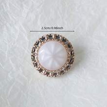 6/10/12/20 件黑白珠光纹理猫眼树脂纽扣，百搭时尚装饰纽扣，适用于西装、外套、毛衣、开衫、衬衫、DIY 配饰 - 黑與白 - 查看 34