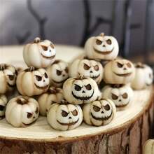 20pcs White Resin Small Pumpkin Decorations, Harvest Joy | Creative Faux Pumpkin Statue Props, Home Garden Bonsai Accessories, Miniature Sculptures, Suitable For Halloween And Thanksgiving Party Decorations. - White - View 4