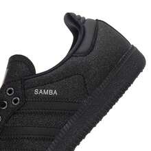 Adidas Originals 女款板鞋SAMBA OG W 低筒繫帶日常休閒鞋輕便舒適旅遊鞋KI6265 - 黑色 - 查看 6
