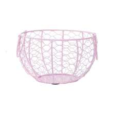 1 pieza Cesta de almacenamiento de hierro - Multiusos para huevos, frutas, patatas y ajo, con ventilación, ideal para la organización de la cocina