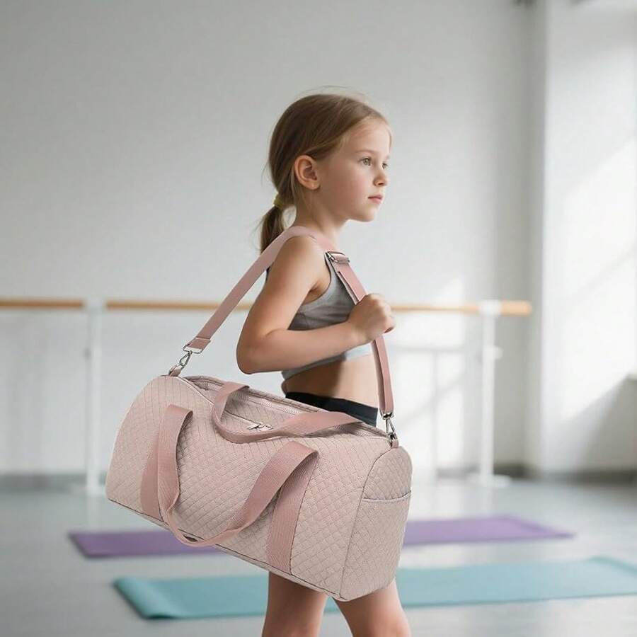 Training Bags - Small Pink Quilted Squares - View 1