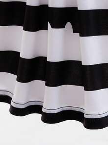 Girls' Cat Ear Striped Costume Set, Includes Headband, Suitable For Children's Halloween Carnival, Children's Birthday Party Cosplay, Ages 4-8 - Stripe - View 8