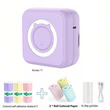 Mini Sticker Printer, Mini Label Printer Portable Inkless Thermal Printer, Free Cut Small Pocket Printer For DIY Scrapbook, Travel, Notes,Photos, Pictures, Label, Memo, Compatible With IOS&Android - Multicolor - View 18