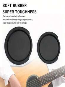 1 pieza Cubierta del orificio de sonido de la guitarra, silenciador para guitarra acústica/clásica de 38/41 pulgadas, amortiguador antirruido, cubierta antipolvo, regalo para vacaciones - Multicolor - Ver 10