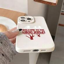 Funda para teléfono Patrón de bienvenida Impresión Mate Teléfono Ojos Cubierta suave para teléfono 360 grados Adecuado completo 16 11 12 13 14 15 Pro XR X/ XS 8 Plus SE Smartphone - Blanco marfil - Ver 5