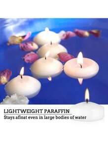 10pcs Colorful Floating Candles, Wedding Reception Hotel Restaurant Birthday Party Decor, Christmas Valentine's Day Romantic Candlelight Dinner Floating Candles