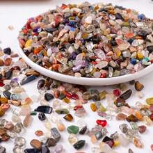Assorted Natural Crystal Crushed Stones Mix - Multi-Color Crystal Mix, Size: 0.5-0.9cm/0.19-0.47in, Hole-Less, For Aquarium Decor, Terrarium Filler, Potted Plant Decor, Jewelry Making And Wishing Bottles - Multicolor - View 1