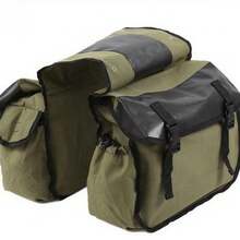 Bolsa universal de viaje para sillín de motocicleta, ciclomotor, scooter, bolsa lateral ,Alforjas De Viaje Universal Para Motocicleta O Scooter,Alforjas de Motocicleta Bolsa Lateral, Alforja Impermeable para Motocicleta, Bolsa de Viaje Expandible de 17.3L, Bolsa de Equipaje Portátil, Accesorios Generales para Motocicletas - Verde Oliva - Ver 8