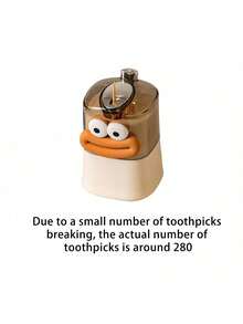 1pc Creative Toothpick Holder With Automatic Pop-Up Function, Home Storage Container With Highly Attractive, Stylish Cream-Colored New Light Luxury Restaurant Toothpick Box