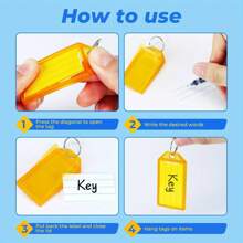 120 Pcs 8-Color Plastic Key Tags With Ring, Label Window & Labels - Ideal Key Identifiers For Luggage, Backpacks & Items