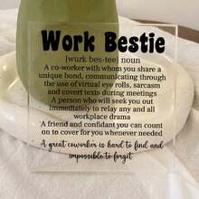 Centerpieces Unique Office Desk Decor - Work Bestie Definition Sign, Great Gifts For Coworkers Women, Cute Office Decor, Office Decorations For Work, Boho Office Decor, And Ideal For Birthday Or Going - Away Scenes