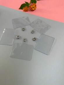 5 piezas de espaciadores transparentes para ranuras de tarjetas, clips universales para la parte posterior de la funda del teléfono, conectores de cordón para teléfono