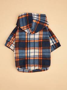 PETSIN 1pc Colorful Plaid Pet Sweatshirt, Warm & Soft Pet Clothing For Cats & Dogs, Comfortable Indoor & Outdoor Wear, Cute Pet Hoodie For Autumn/Winter