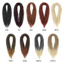 24 Inch 30 Strands Dreadlock Extensions Sets,3 In 1 Mixed Synthetic Dreads Extensions, Black Straight&Curly&Boho Handmade Dreads Hippie Style Dreadlocks For Woman - Multicolor - View 8