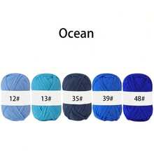 EDCUEBE7 5件套纱线套装，每件约24克，混合颜色，柔软舒适，长度适合钩编。这款多功能纱线非常适合钩编包袋、服装和地毯等项目，是情人节的理想DIY礼物（例如包袋和蕾丝包）。 - 彩色 - 查看 16