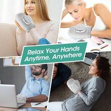 Hand Massager With Heat And Compression, Cordless Hand Massager With 3 Heat Levels & 5 Compression Massage Modes, Pressure Therapy For Arthritis And Carpal Tunnel Pain Relief, Gifts For Women Men - 白色 - 查看 7