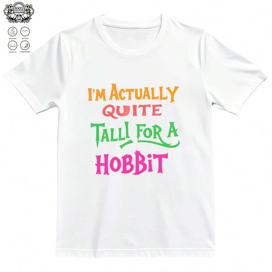 Geekutfit I¯M Actually Quite Tall For A Hobbit Geek T-Shirt For .92 - 白色3 - 查看 1
