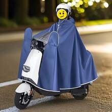 Poncho impermeable para ciclismo - Azul Marino - Ver 2